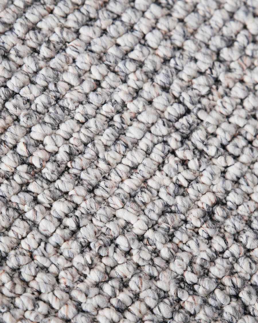Natural Life 20 Lichtgrijs - Rond vloerkleed wollen look met noppenstructuur