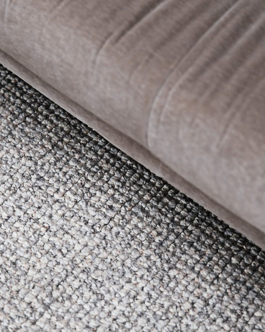 Natural Life 20 Lichtgrijs - Rond vloerkleed wollen look met noppenstructuur