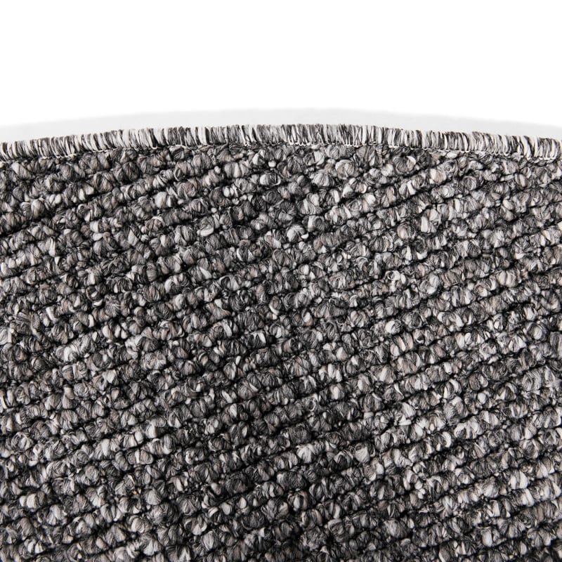 Natural Life 21 Donkergrijs - Rond vloerkleed wollen look met noppenstructuur