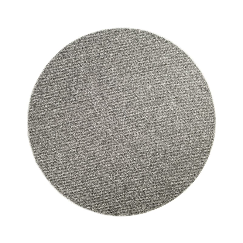 Natural Life 21 Donkergrijs - Rond vloerkleed wollen look met noppenstructuur