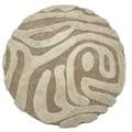 Brera 12 - Rond carved vloerkleed met patroon
