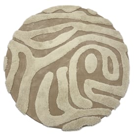 Fred van Leer Brera 12 - Rond carved vloerkleed met patroon Fred van Leer Brera 12 - Rond carved vloerkleed met patroon