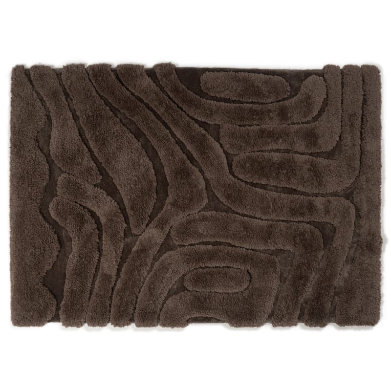 Brera 18 - Luxe carved vloerkleed in bruine kleurstelling
