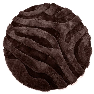Fred van Leer Brera 18 - Rond carved vloerkleed met patroon