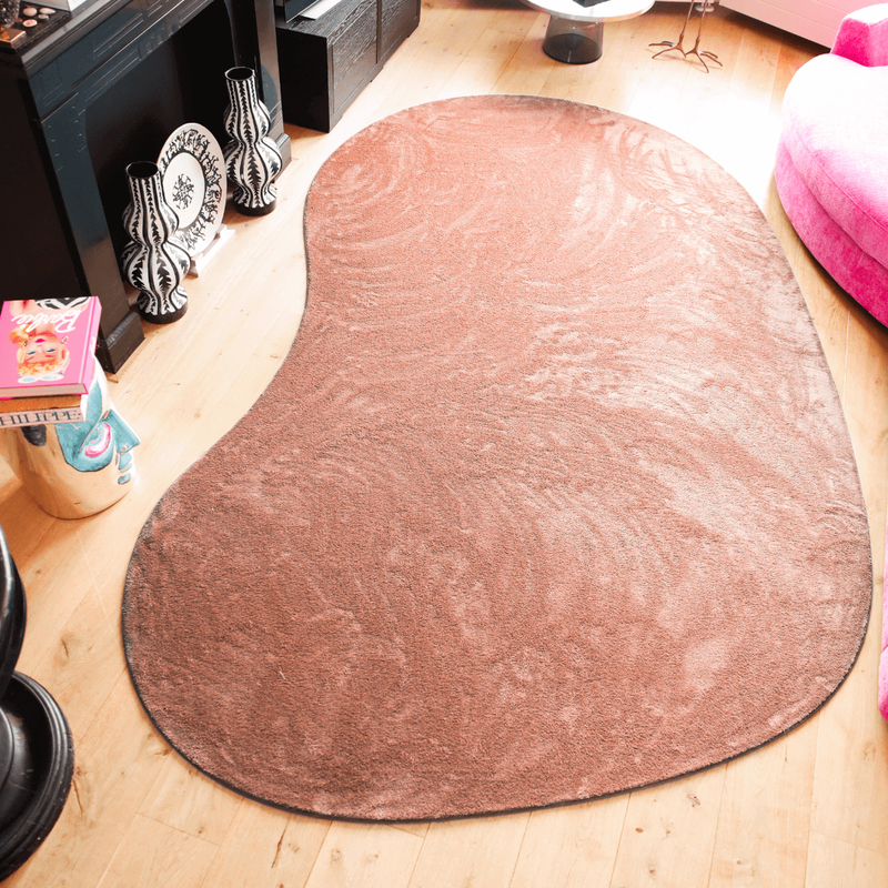 Vloerkleed in Organische Vorm in de kleur Soft Pink - Lunar 41