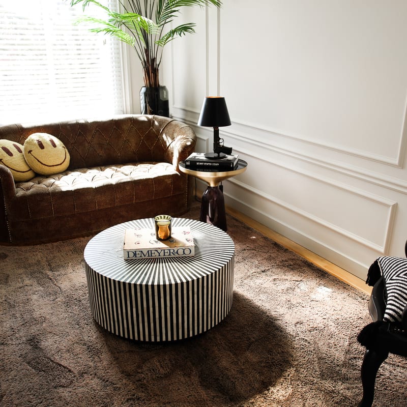Opulence 18 - Prachtig vloerkleed met zachte touch in taupe-bruine kleur