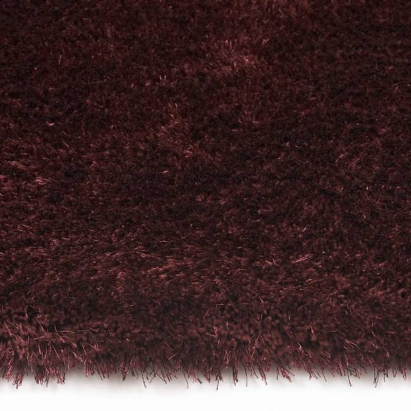 Ross 47 - Prachtig hoogpolig ovaal vloerkleed in bordeaux kleursamenstelling