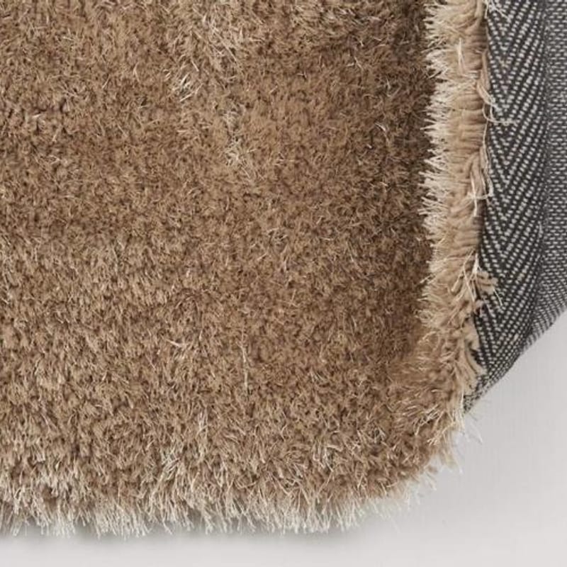 Ross 13 - Prachtig hoogpolig ovaal vloerkleed in beige/bruine kleursamenstelling