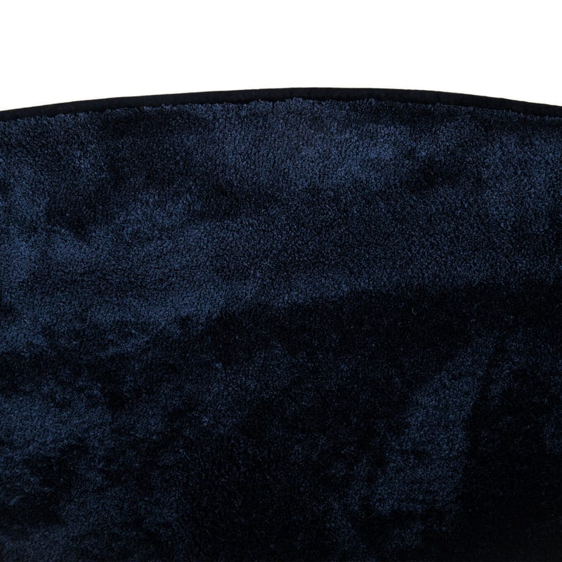 Frisco 35 - Rond effen vloerkleed in dark blue