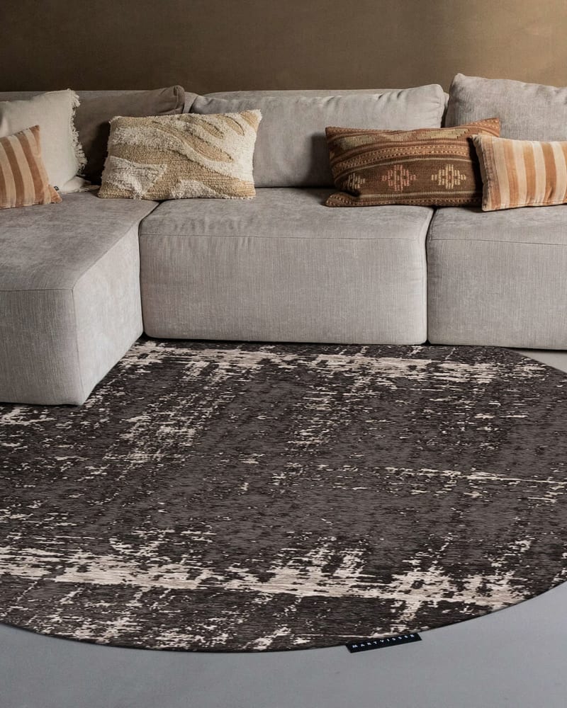 Mart Visser Rond vloerkleed Black - Prosper 25