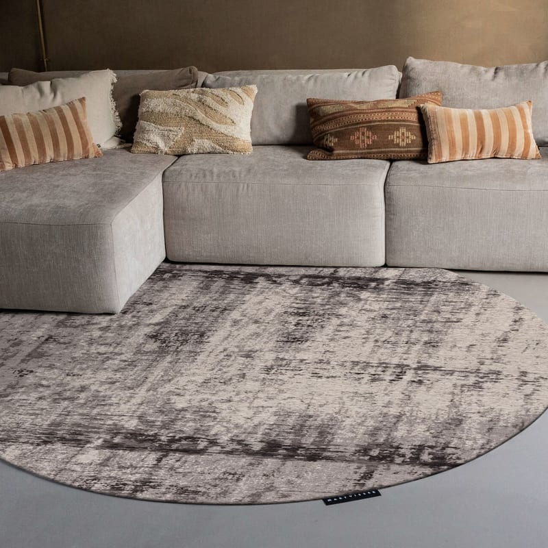 Prosper 24 Grey Light - Rond vloerkleed Mart Visser