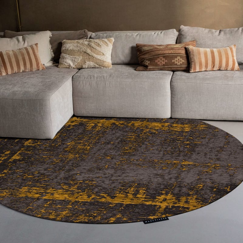 Prosper 64 Grey Custard - Rond vloerkleed Mart Visser