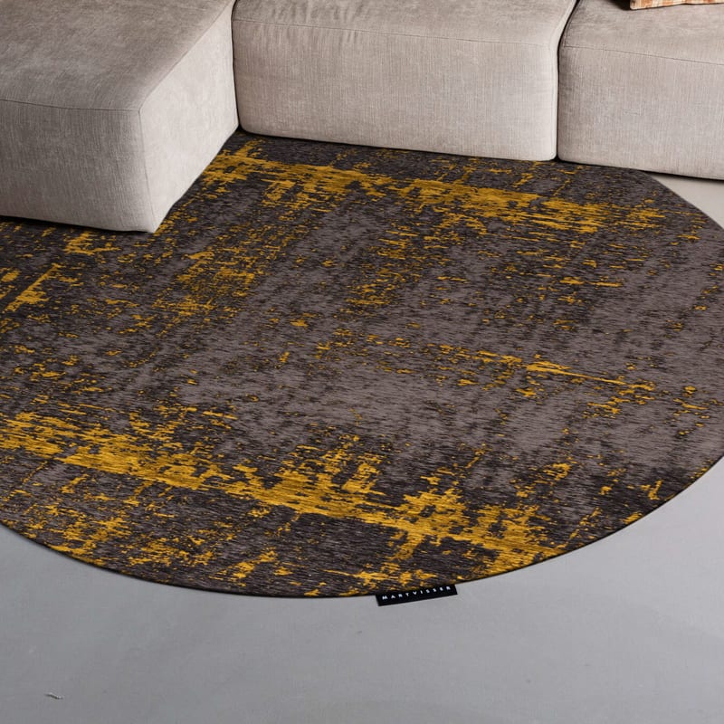 Prosper 64 Grey Custard - Rond vloerkleed Mart Visser