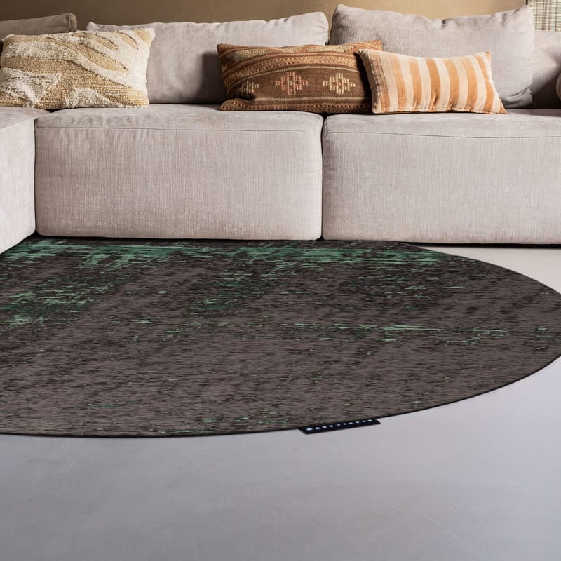 Prosper 54 Bottle Green - Rond vloerkleed Mart Visser
