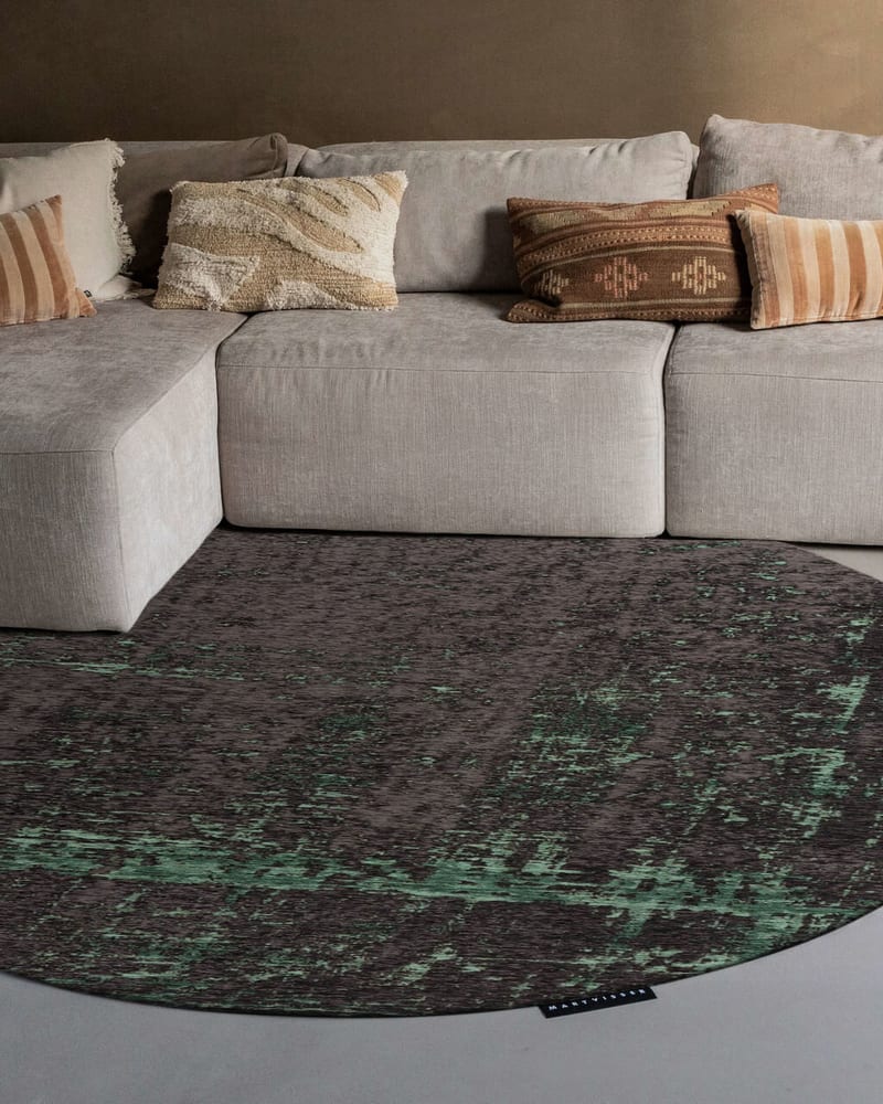 Mart Visser Rond vloerkleed Bottle Green - Prosper 54