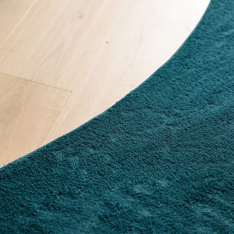 Vloerkleed in Organische Vorm in de kleur Petrol - Lunar 33