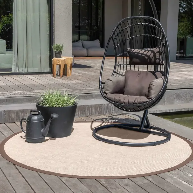 Botanique 13 - Rond Outdoor Vloerkleed in Taupe