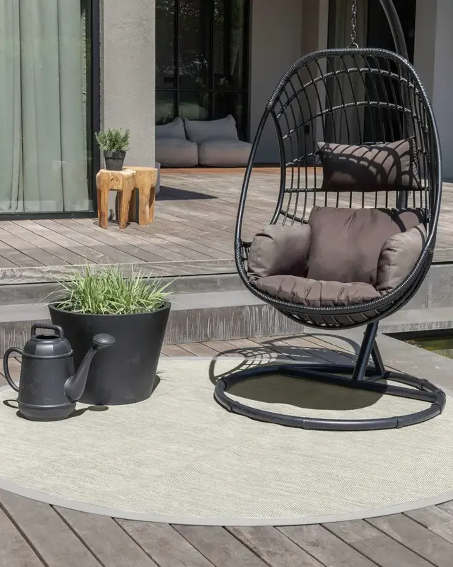 Botanique 22 - Rond Outdoor Vloerkleed in Zilvergrijs