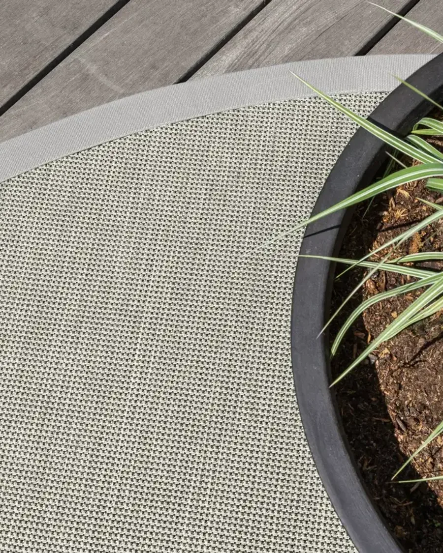 Botanique 22 - Rond Outdoor Vloerkleed in Zilvergrijs