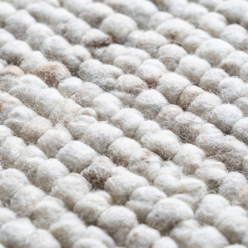 Beach Life 13 - Rond Wollen vloerkleed in Beige kleurstelling