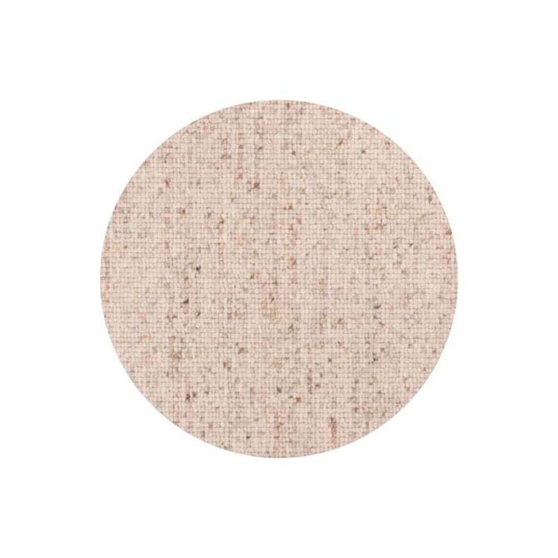 Beach Life 13 - Rond Wollen vloerkleed in Beige kleurstelling