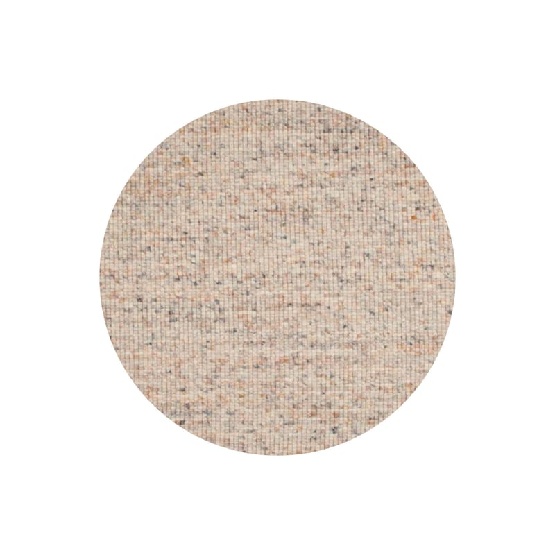 Beach Life 16 - Rond Wollen vloerkleed in Beige-Mix kleursamenstelling