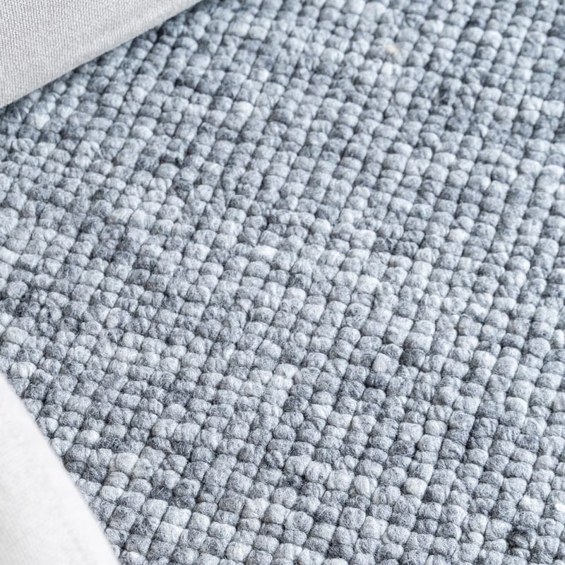 Beach Life 21 - Rond Wollen vloerkleed in Grijze kleurstelling