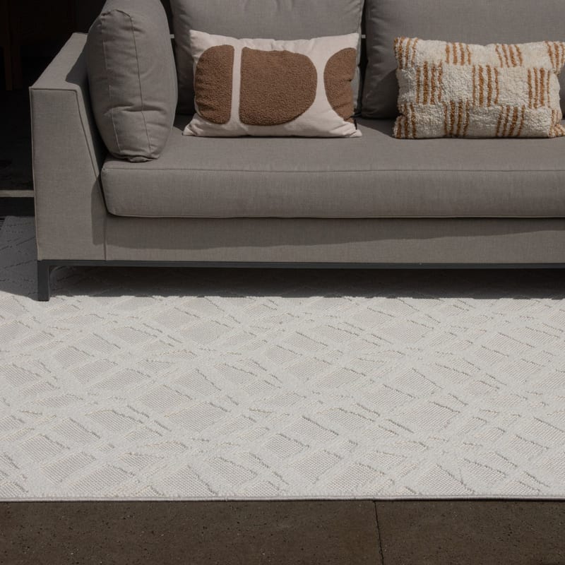 Prestige 10 - Laagpolig outdoor vloerkleed in witte kleurstelling