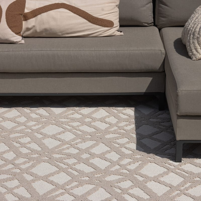 Prestige 12 - Laagpolig outdoor vloerkleed in beige kleurstelling