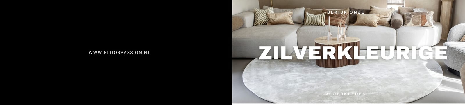Zilverkleurige vloerkleden