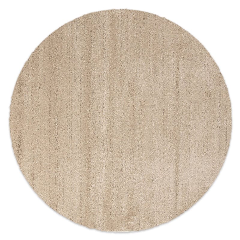 Amerie 14 - Rond Hoogpolig vloerkleed in Beige