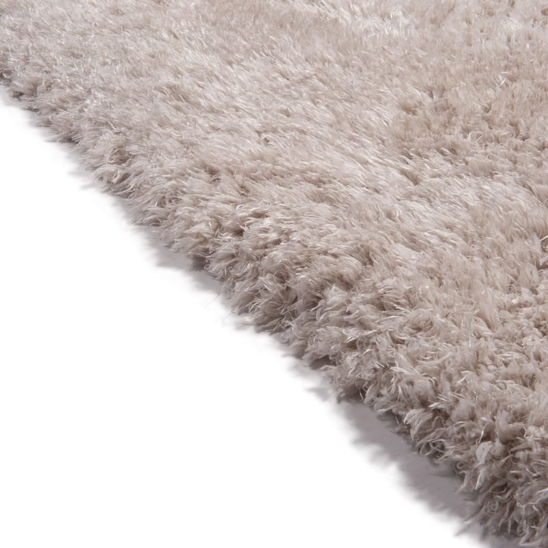 Lima 12 - Hoogpolig Rond Vloerkleed in Beige