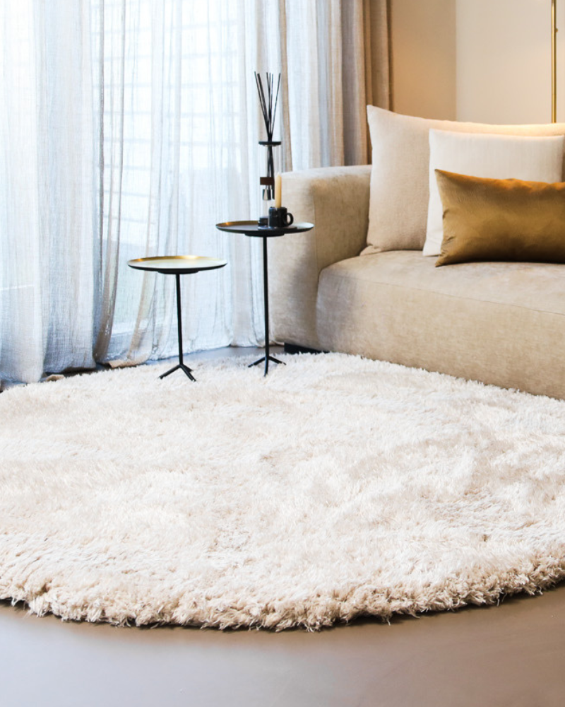 Floorpassion Lima 12 - Hoogpolig Rond Vloerkleed