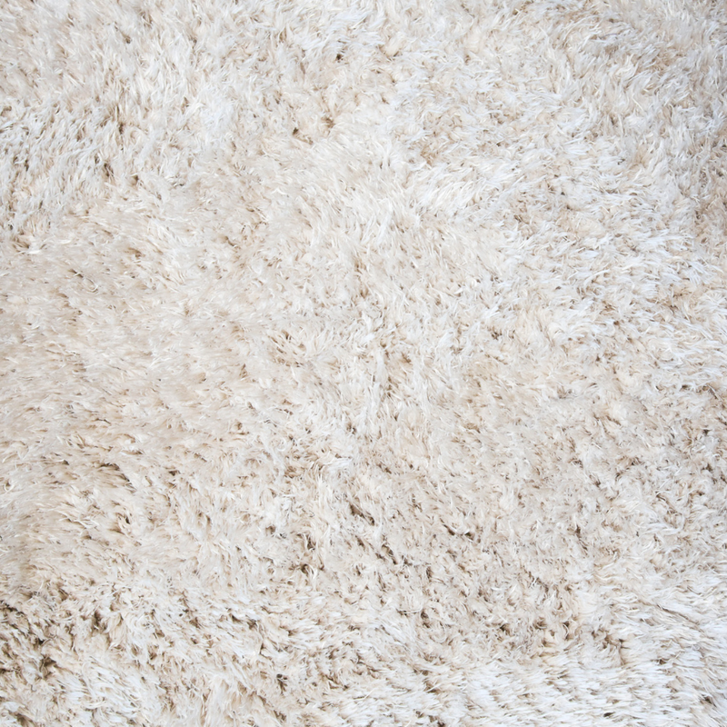 Lima 12 - Hoogpolig Rond Vloerkleed in Beige