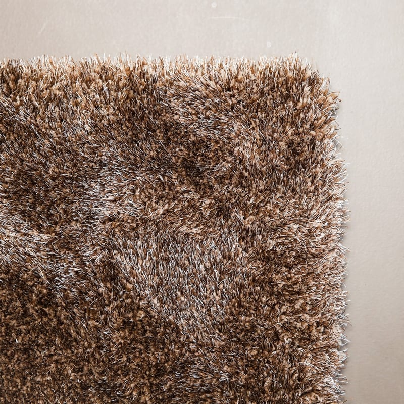 Ross 15 - Uniek hoogpolig vloerkleed in bruine kleurensamenstelling