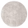 Floorpassion Lima 21 - Hoogpolig Rond Vloerkleed in Zilver Floorpassion Lima 21 - Hoogpolig Rond Vloerkleed in Zilver
