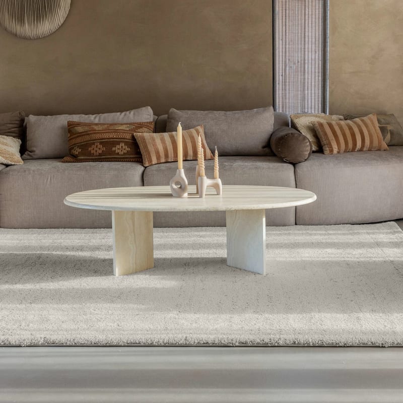 Amerie 14 - Hoogpolig vloerkleed in Beige