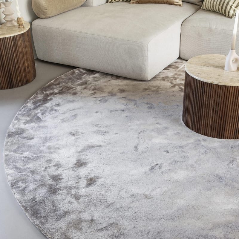 Rond vloerkleed Hoogwaardig in Taupe - Imperial 15