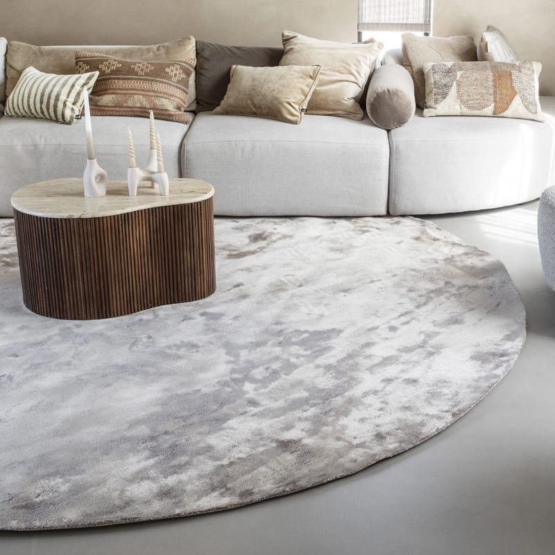 Rond vloerkleed Hoogwaardig in Taupe - Imperial 15