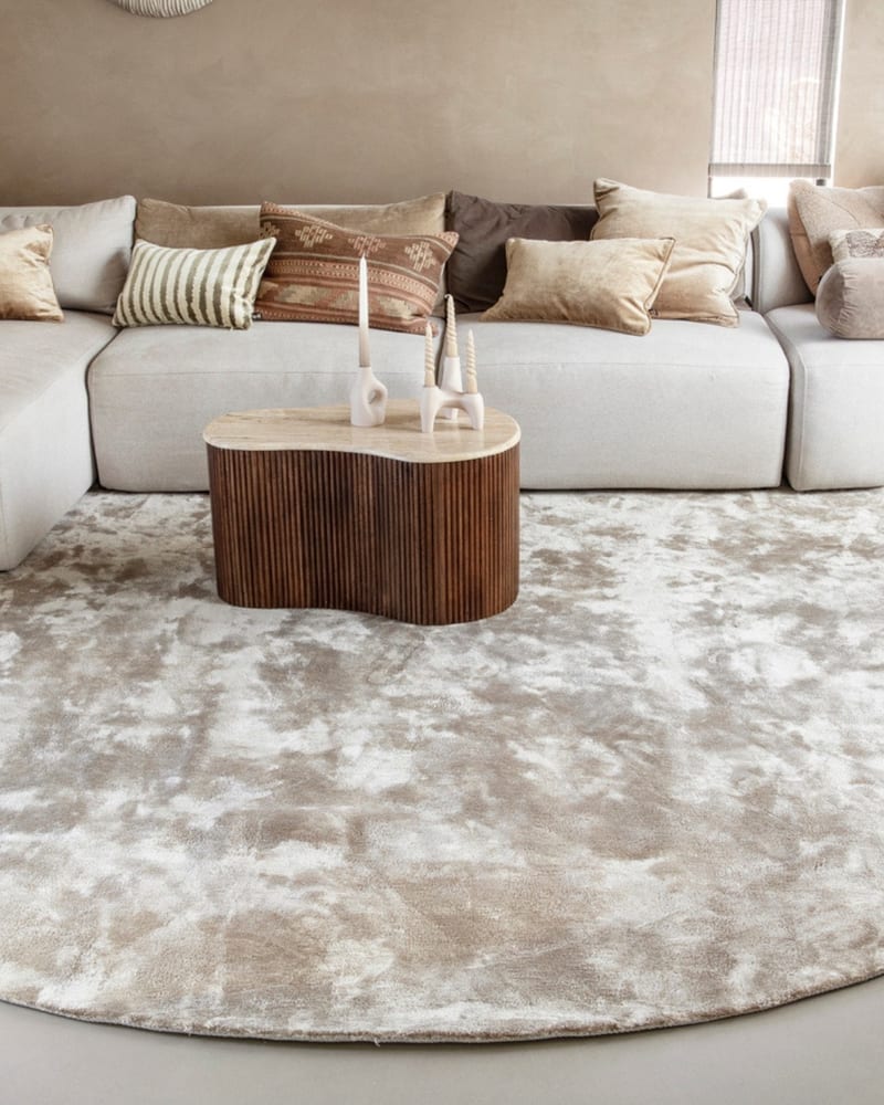 Floorpassion Rond vloerkleed in Warm Grey  - Imperial 13