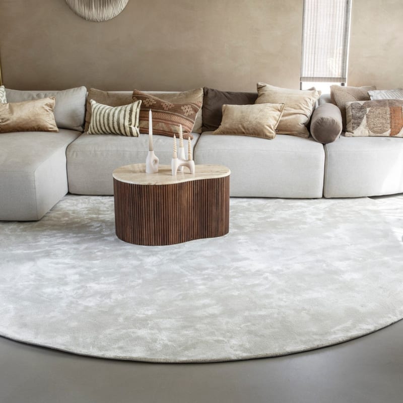Rond vloerkleed Hoogwaardig in Ivory White - Imperial 12