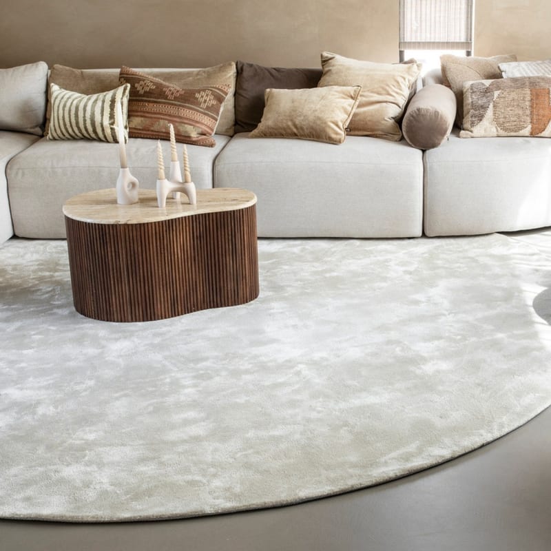 Rond vloerkleed Hoogwaardig in Ivory White - Imperial 12