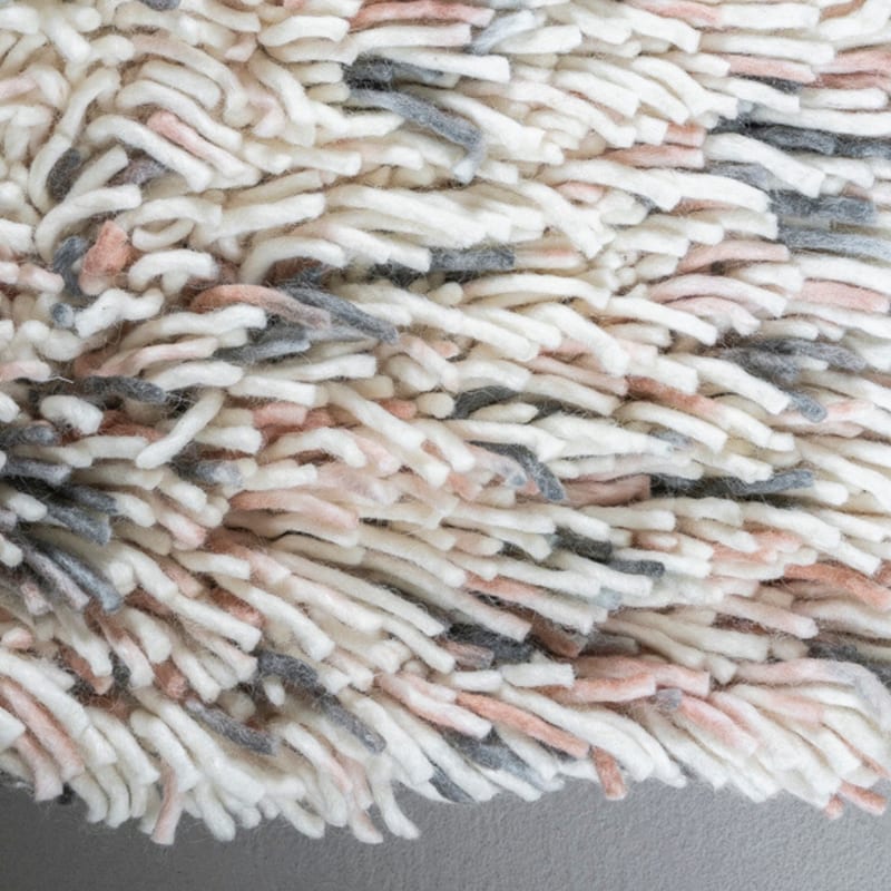 Brussel 21 - Hoogpolig wollen vloerkleed in Beige en Grijsblauwe tinten