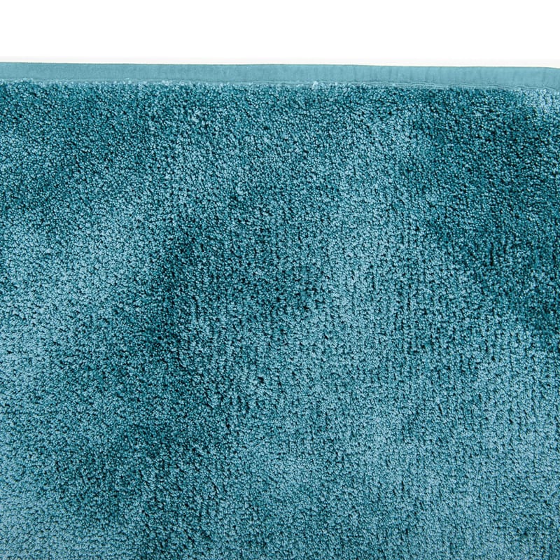Frisco 32 - Zacht effen vloerkleed in turquoise