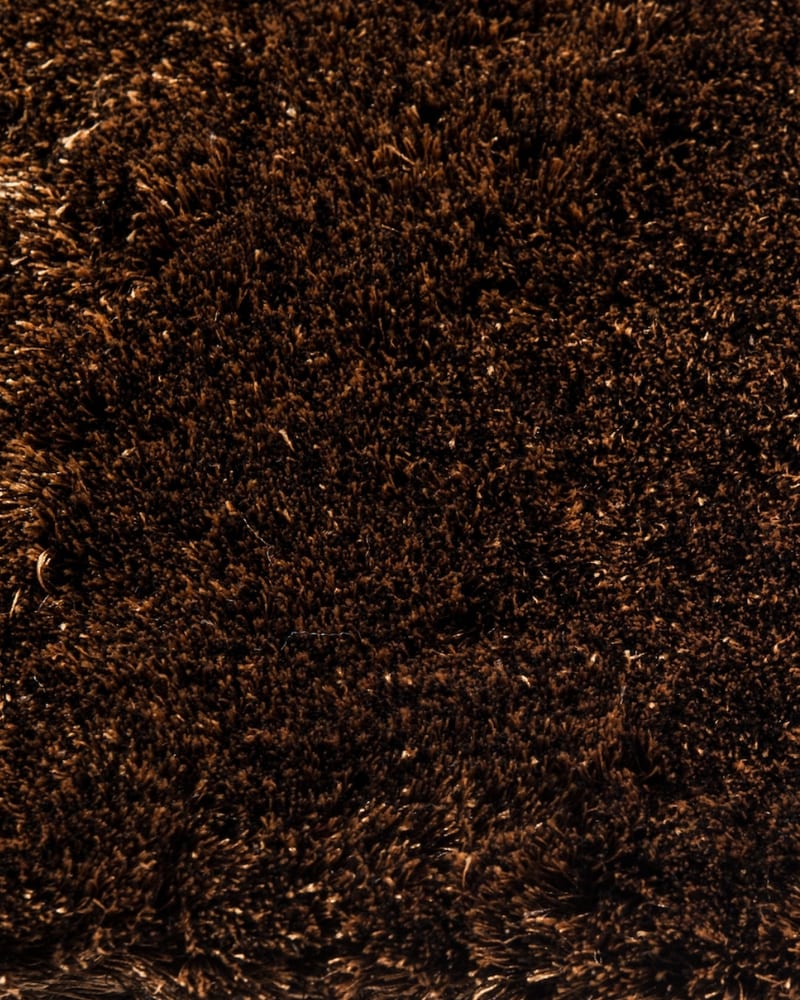 Floorpassion Reef 18 - Rond Velours Vloerkleed Donkerbruin
