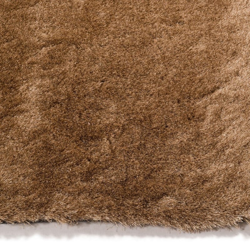 Reef 14 - Hoogpolig Rond vloerkleed in Gouden kleur