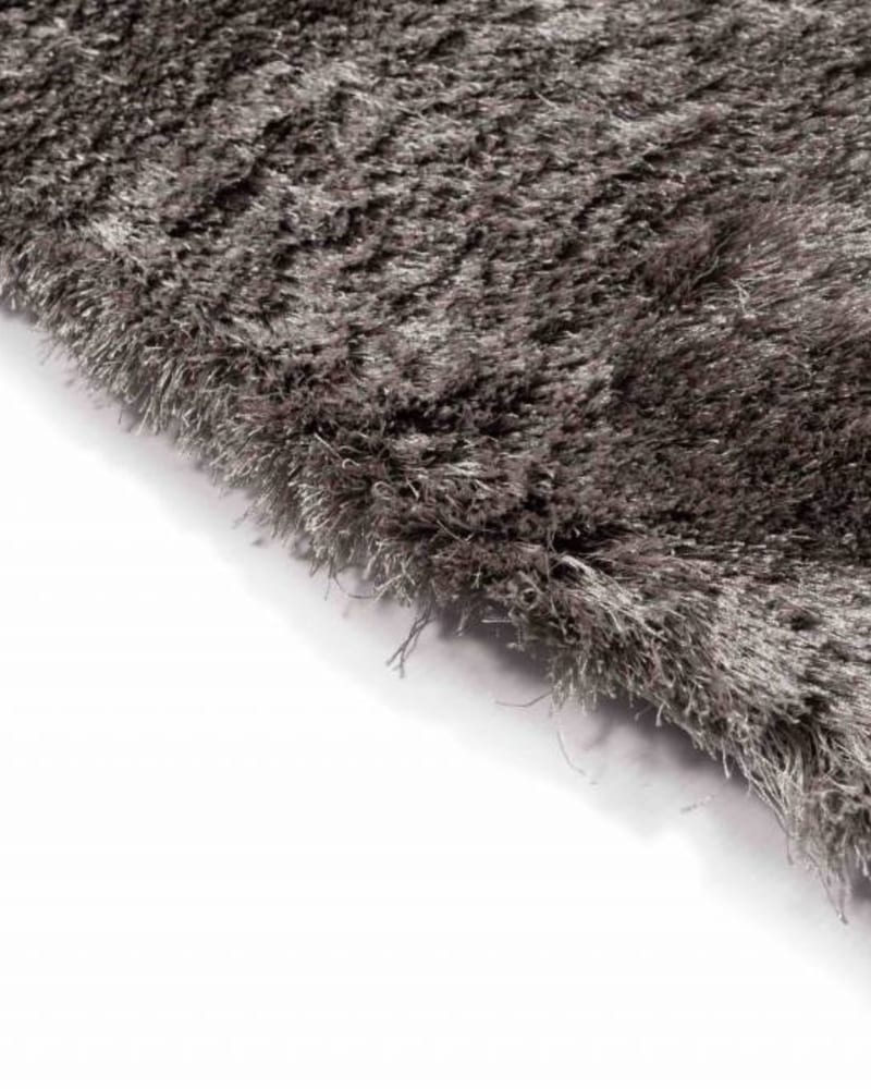 Floorpassion Reef 24 - Rond hoogpolig vloerkleed Silver