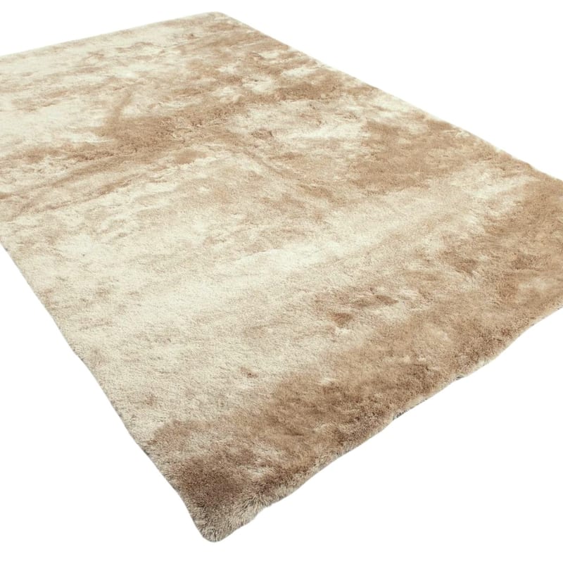 Reef 12 - Hoogpolig vloerkleed in crème kleur