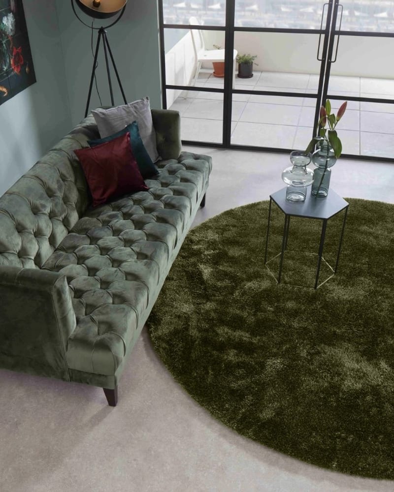 Floorpassion Ross 55 - Rond hoogpolig vloerkleed
