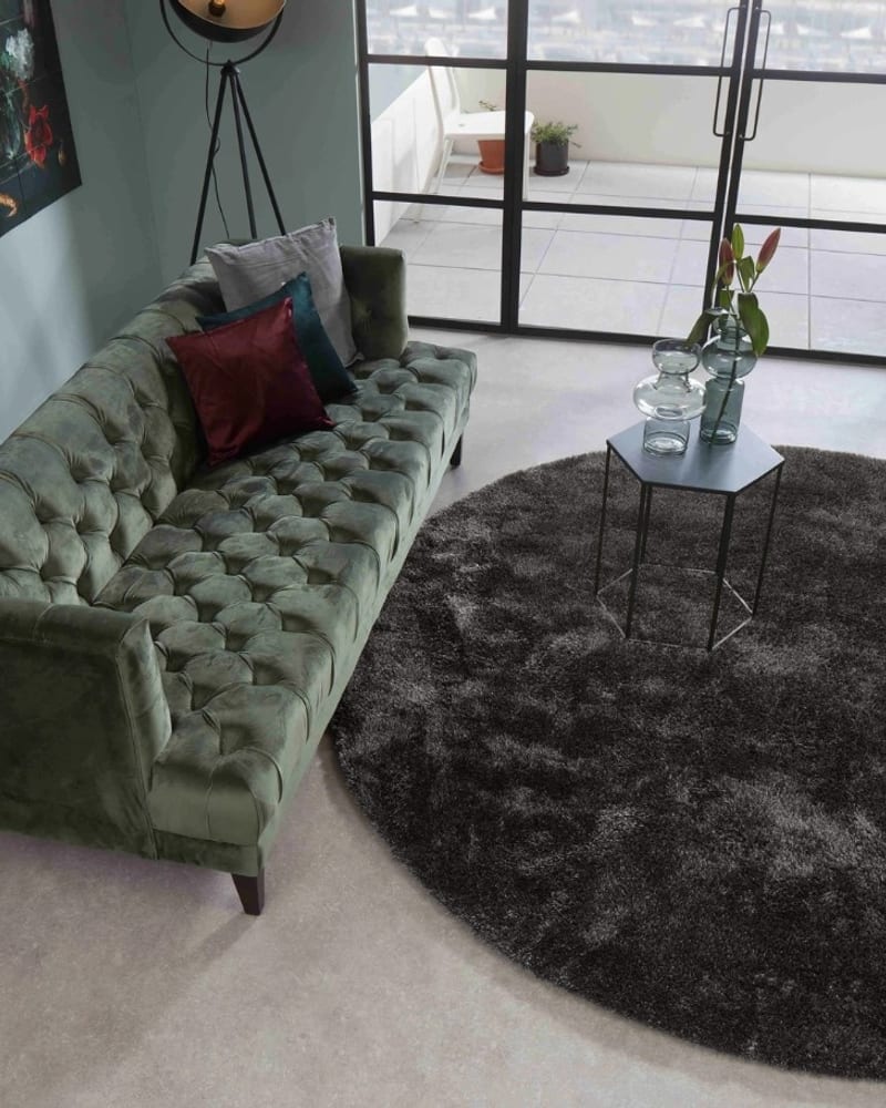 Floorpassion Ross 26 - Rond hoogpolig vloerkleed